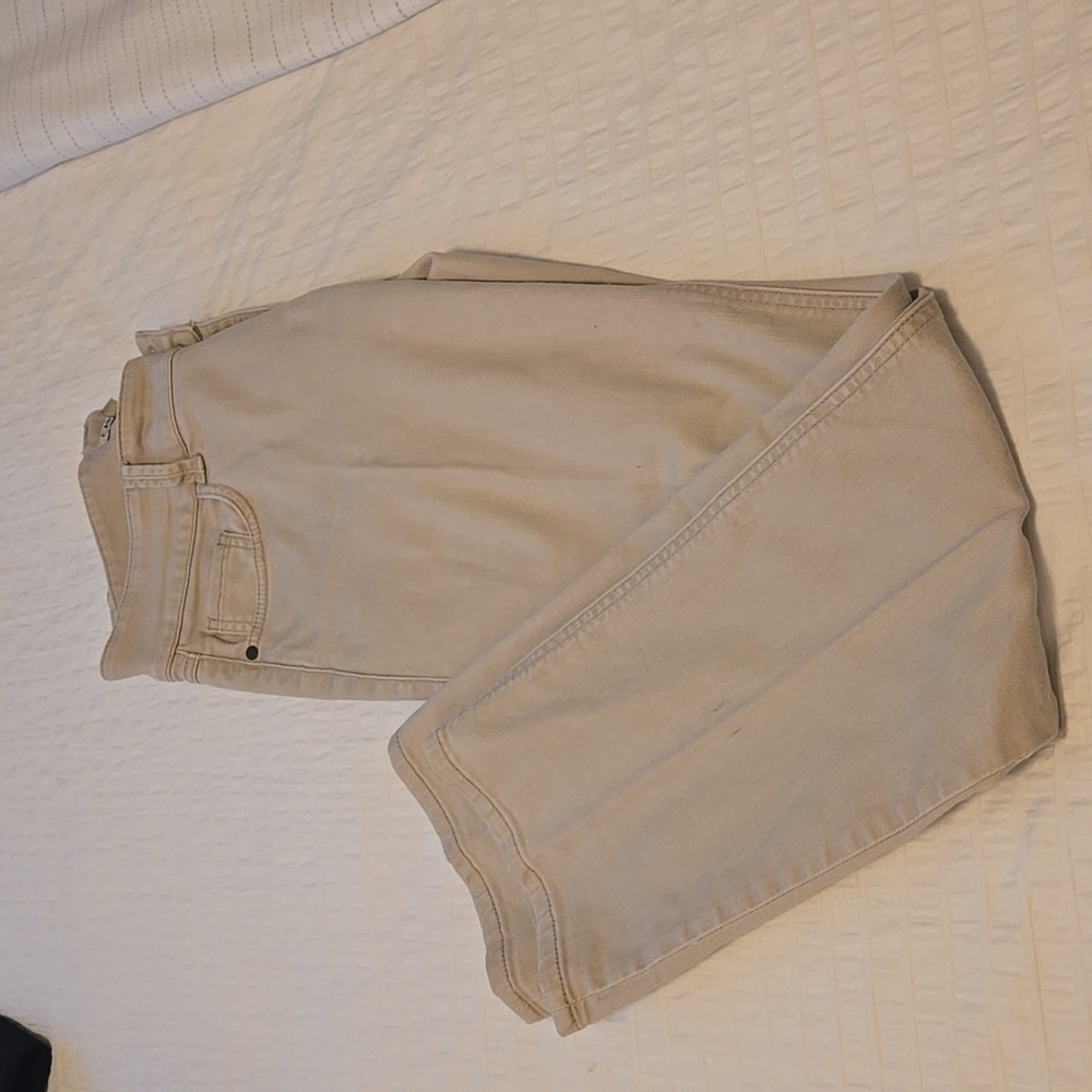CABI LouLou Style#406 Straight Leg Mid Rise Denim Pants Sz 8 in Cafe Au Lait Y2K - Picture 6 of 13